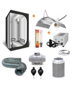 Kit de cultivo completo Armario Dark Box 120x120x200cm + Luz + Extractor (600W)