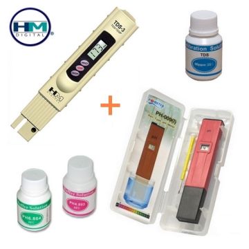 Kit / Pack pH Metro PH-009(I) y Medidor de conductividad TDS HM Digital (TDS-3)